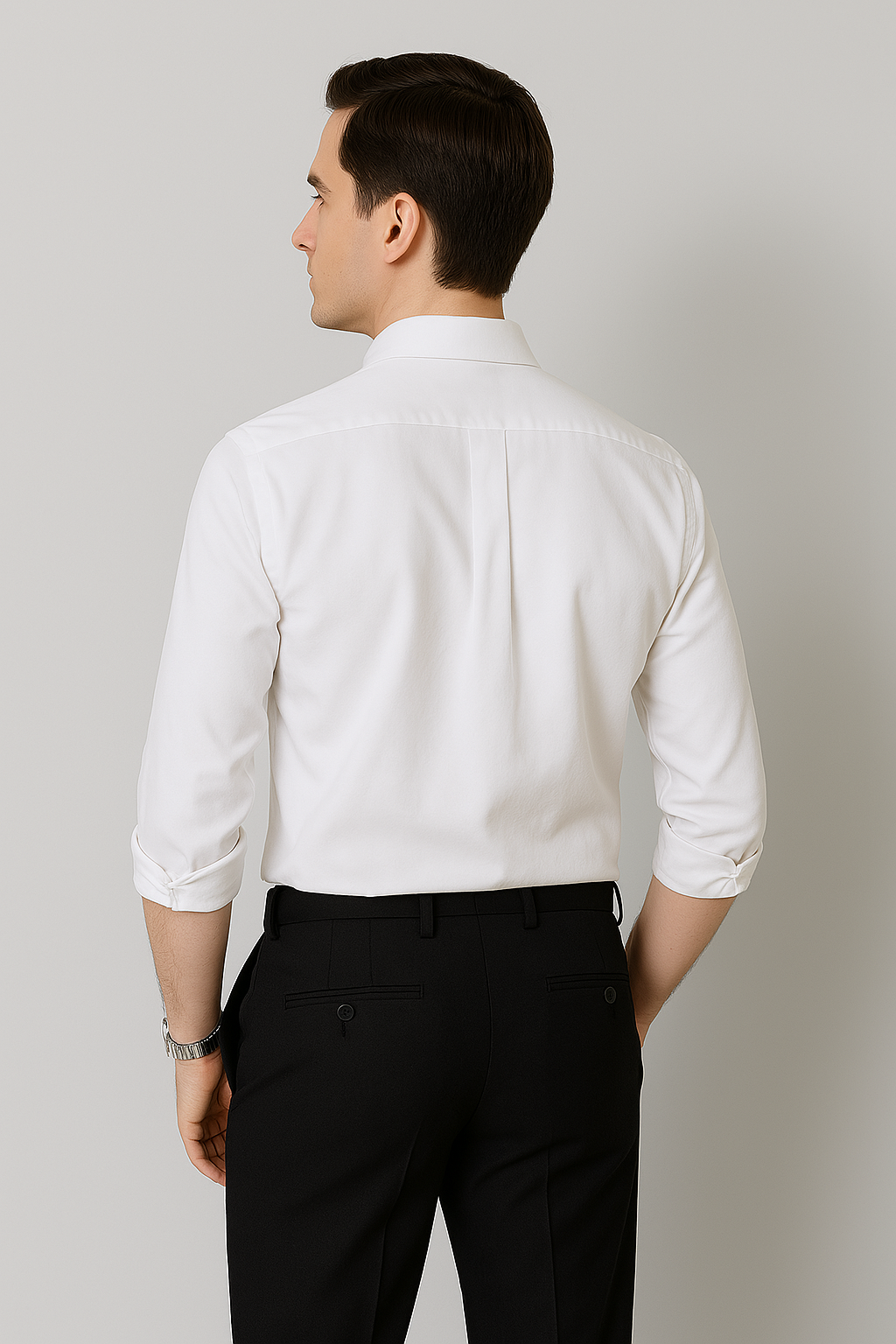 Men's Classic Fit Button-Up Dress Shirt