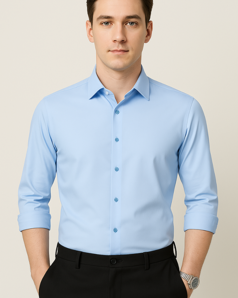 Men's Classic Fit Button-Up Dress Shirt