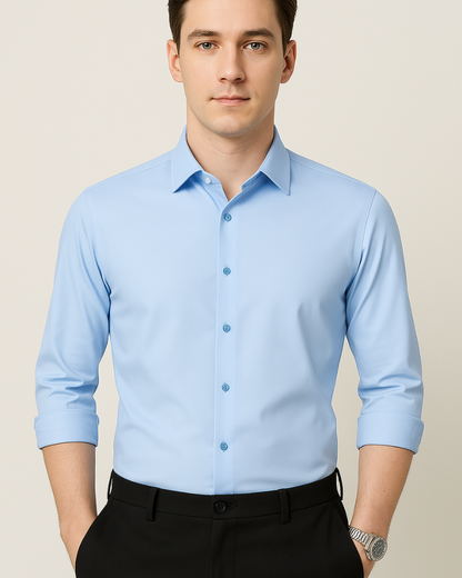 Men's Classic Fit Button-Up Dress Shirt