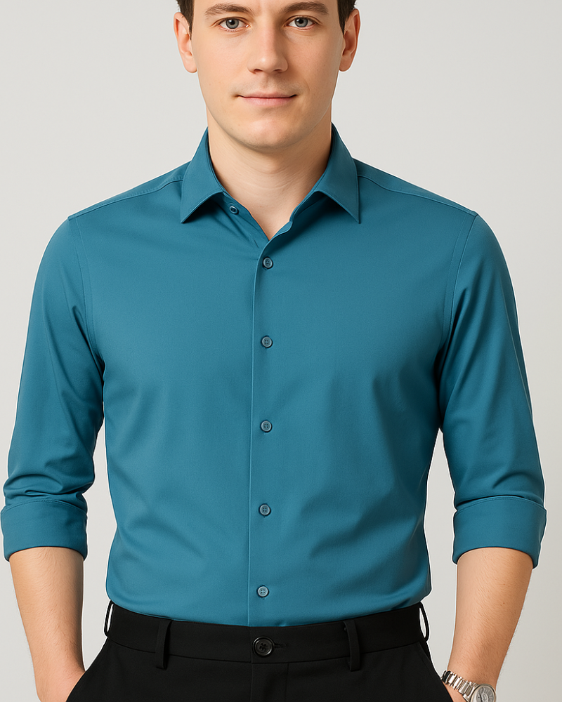 Men's Classic Fit Button-Up Dress Shirt