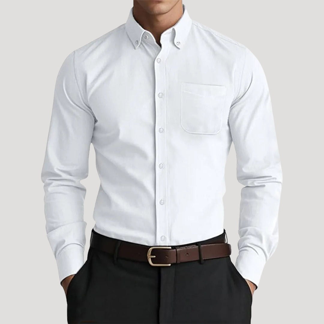 Men's Classic Fit Long-Sleeve Dress Shirt