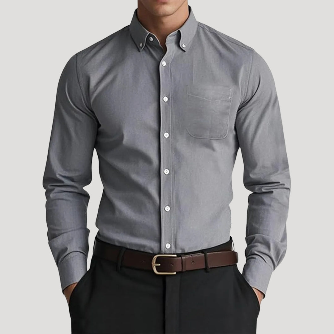 Men's Classic Fit Long-Sleeve Dress Shirt