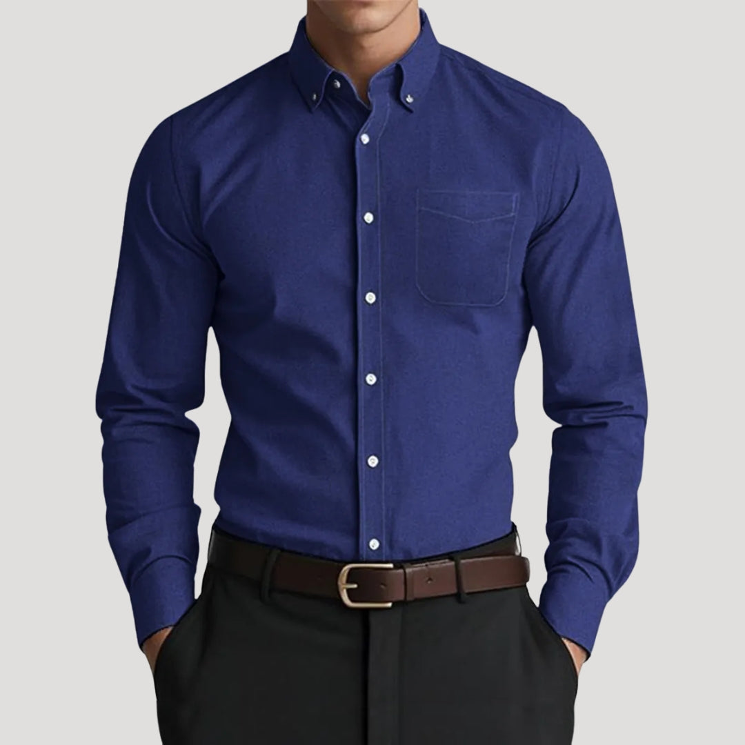 Men's Classic Fit Long-Sleeve Dress Shirt