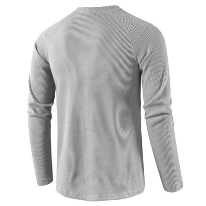 Men's Classic Henley Shirt Long Sleeve