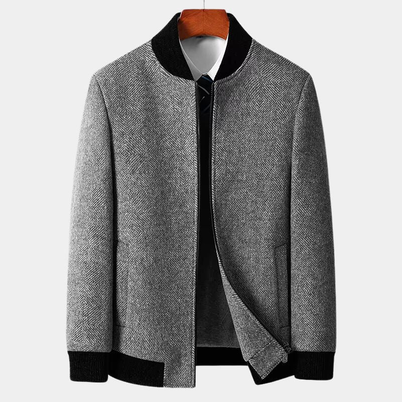 Men's Classic Herringbone Wool Jacket