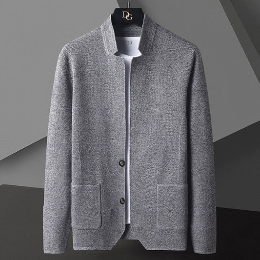 Men's Classic High Collar Cardigan