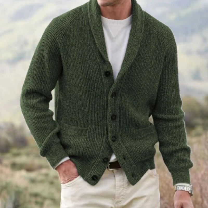 Men's Classic Knitted Cardigan for Timeless Style