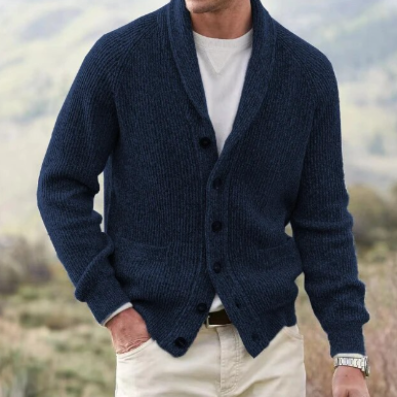 Men's Classic Knitted Cardigan for Timeless Style