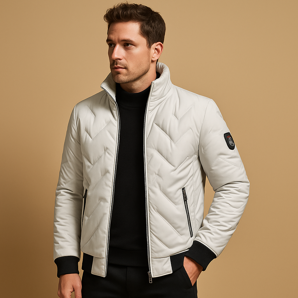 Men's Classic Puffer Jacket - Warm Winter Outerwear