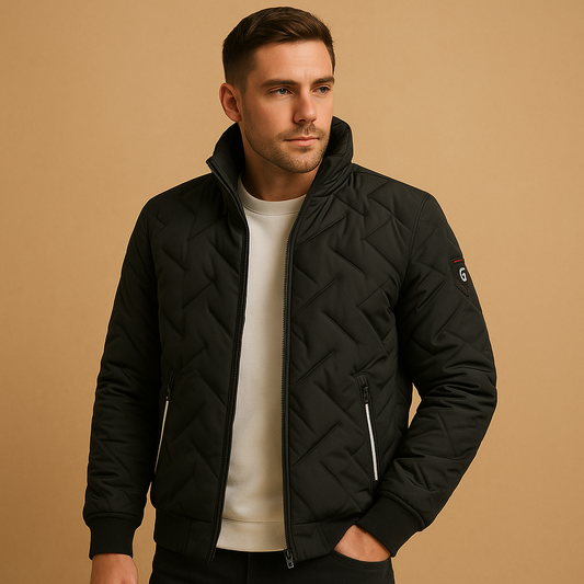 Men's Classic Puffer Jacket - Warm Winter Outerwear