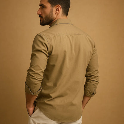 Men's Classic Shirt with Notch Collar