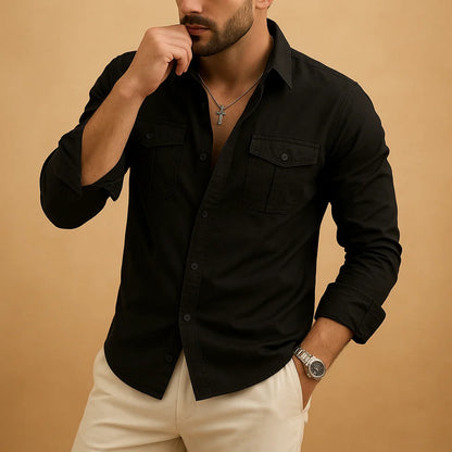 Men's Classic Shirt with Notch Collar
