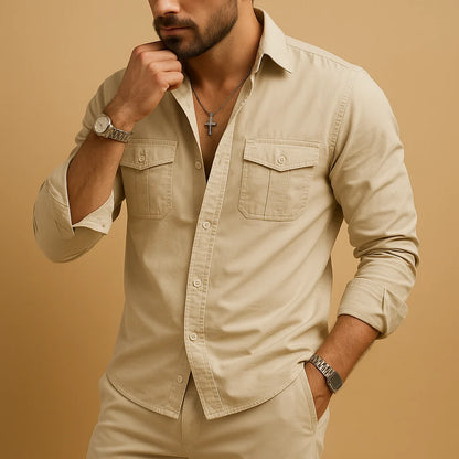 Men's Classic Shirt with Notch Collar