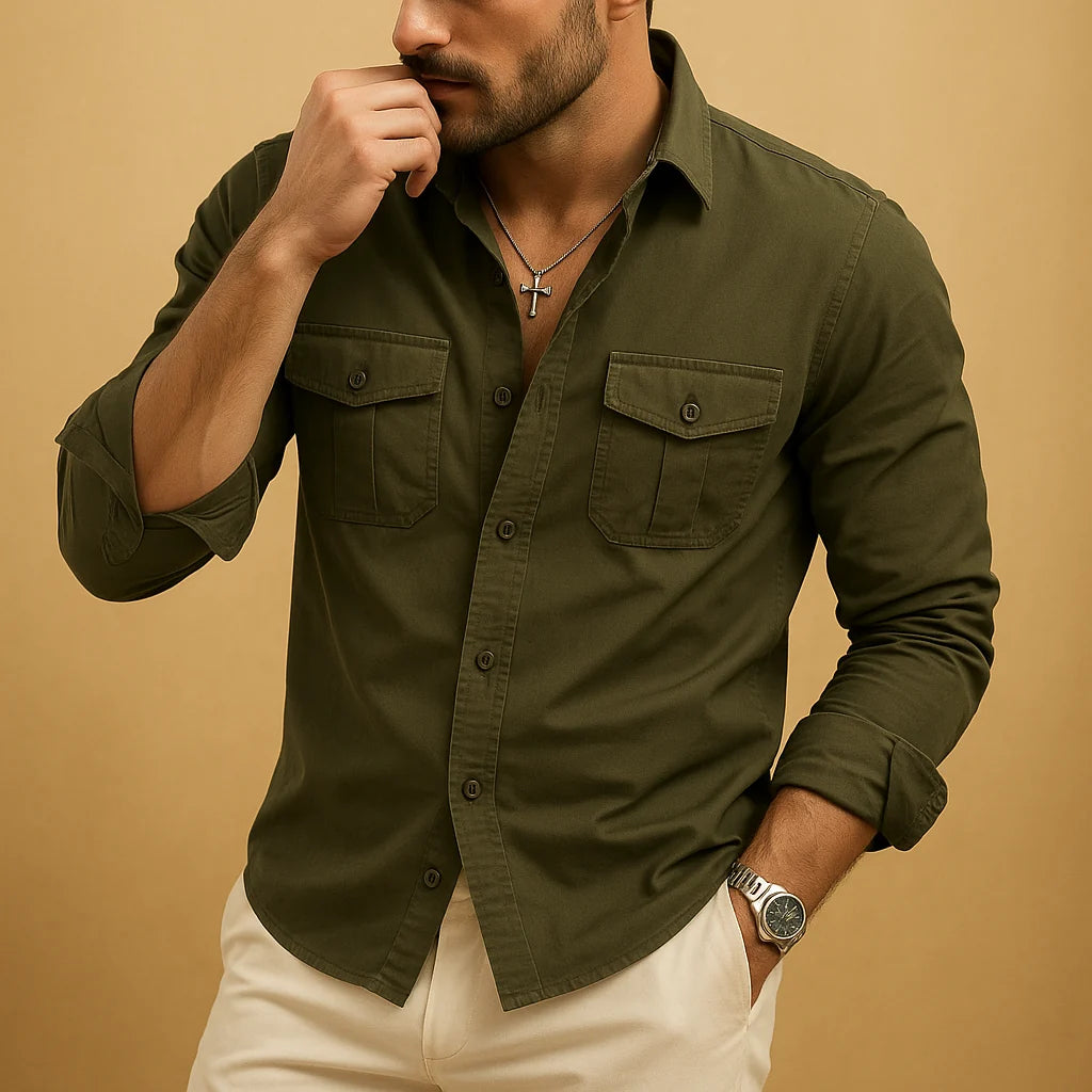 Men's Classic Shirt with Notch Collar