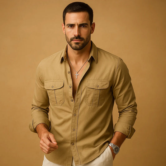 Men's Classic Shirt with Notch Collar