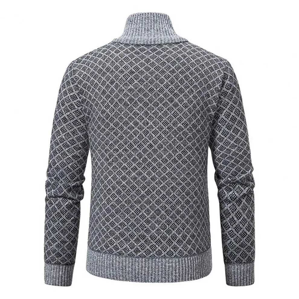 Men's Classic Stand-Up Collar Vest with Long Sleeves