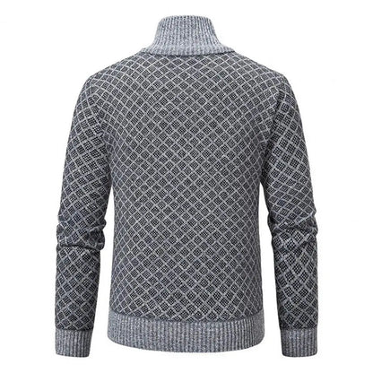 Men's Classic Stand-Up Collar Vest with Long Sleeves