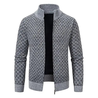 Men's Classic Stand-Up Collar Vest with Long Sleeves