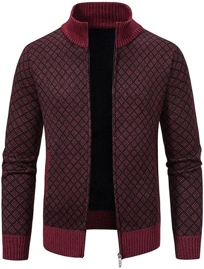 Men's Classic Stand-Up Collar Vest with Long Sleeves