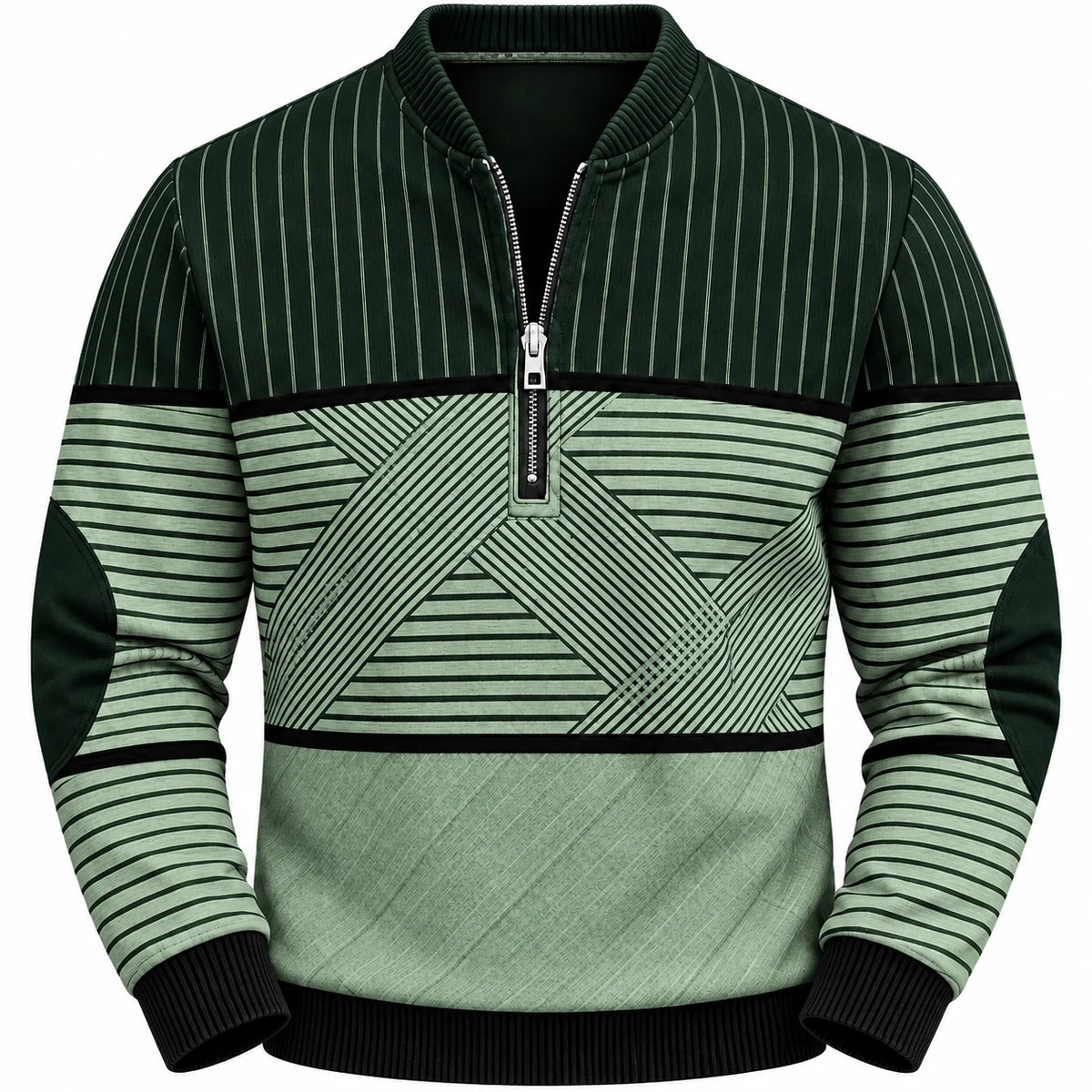 Men's Classic Stripe Quarter-Zip Pullover