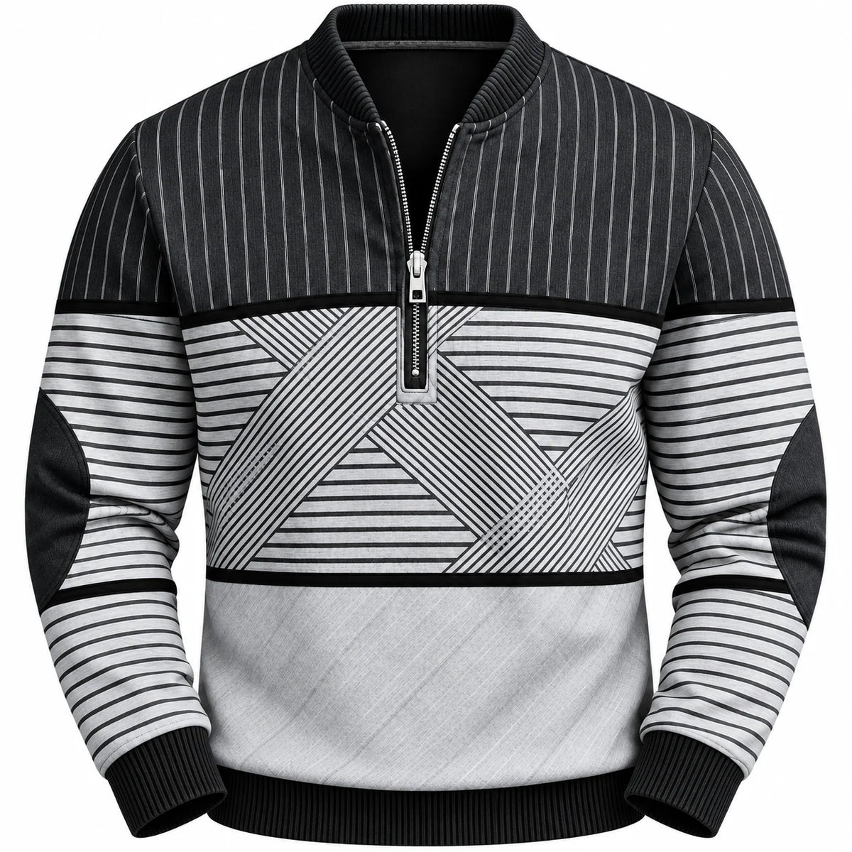 Men's Classic Stripe Quarter-Zip Pullover