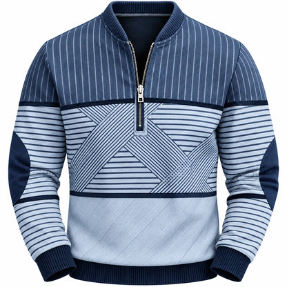 Men's Classic Stripe Quarter-Zip Pullover