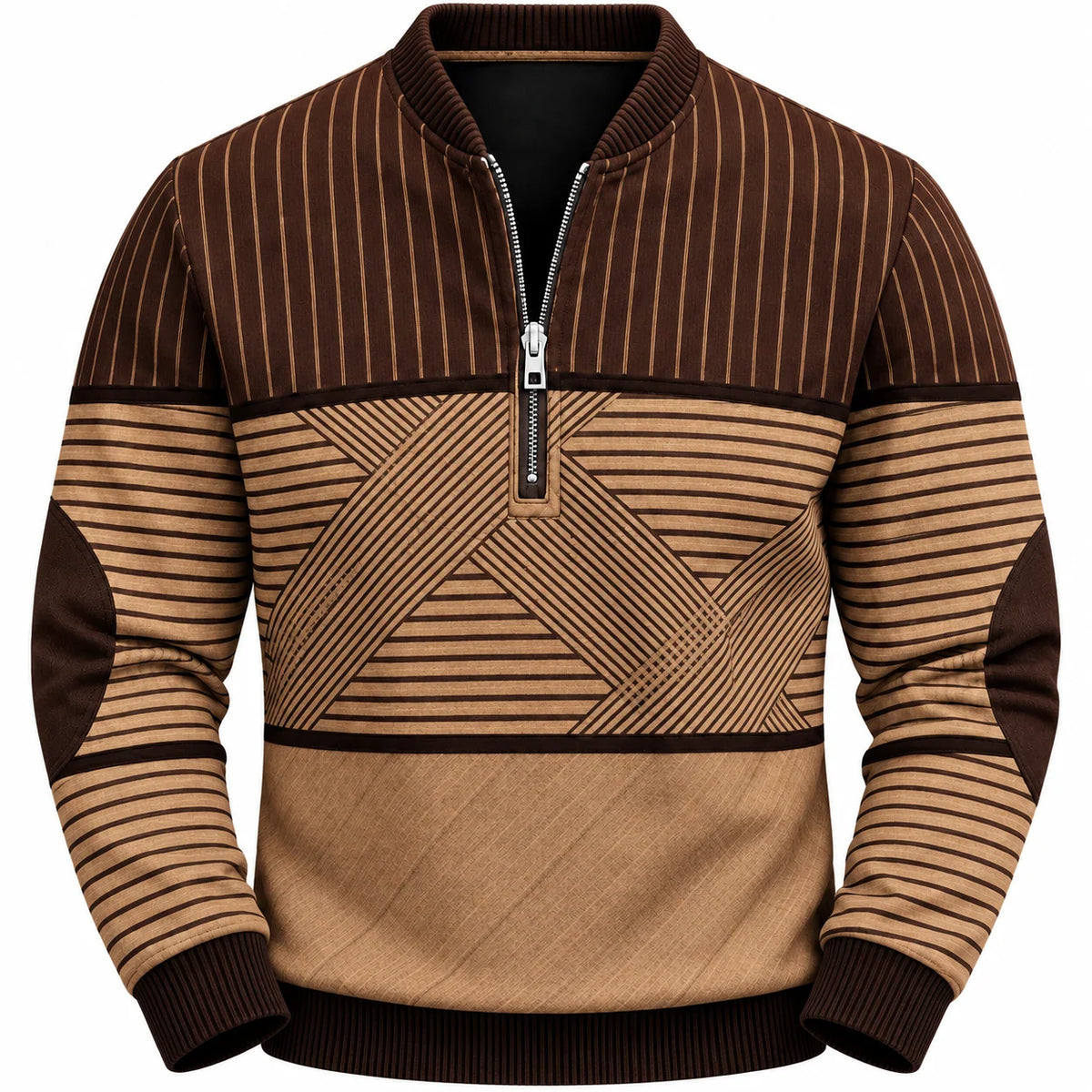Men's Classic Stripe Quarter-Zip Pullover