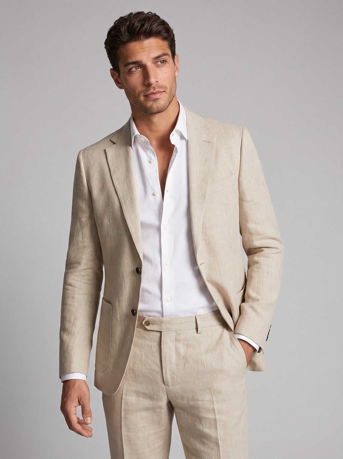 Men's Classic Two Button Wedding Suit Set