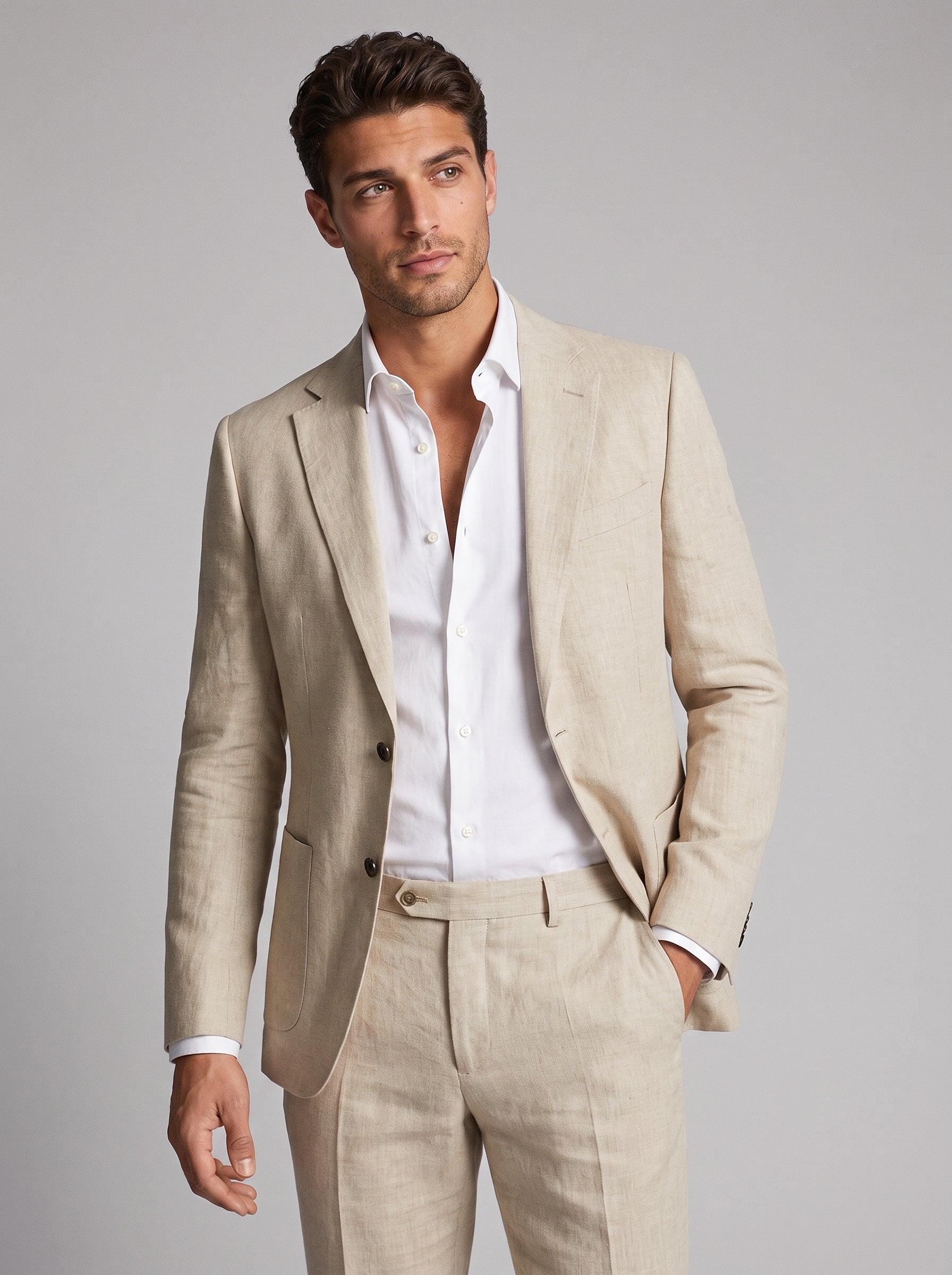 Men's Classic Two Button Wedding Suit Set