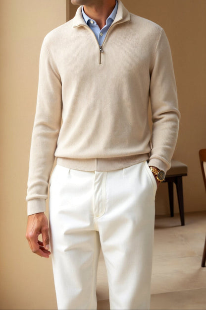 Men's Classic Wool Zip Sweater