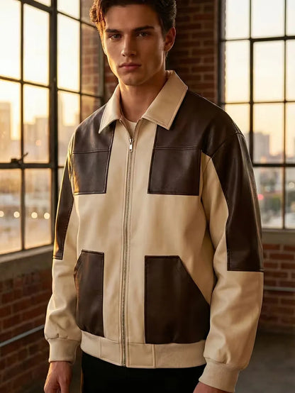 Men's Color-Block Bomber Jacket