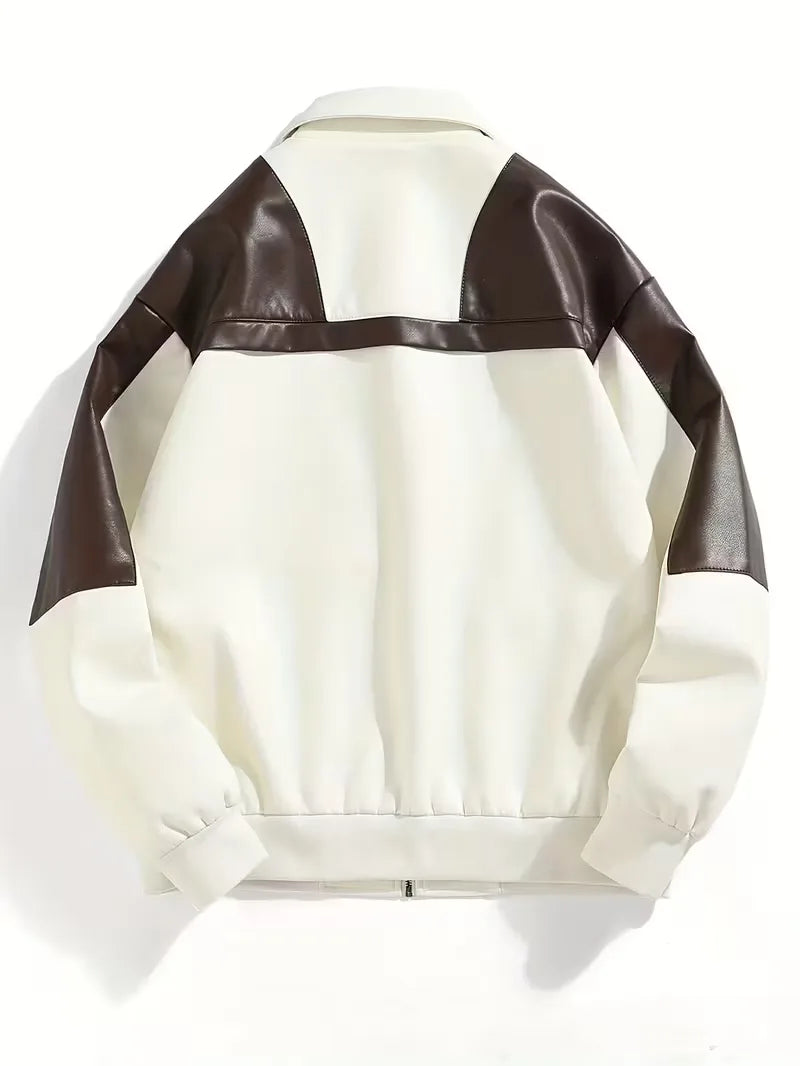 Men's Color-Block Bomber Jacket