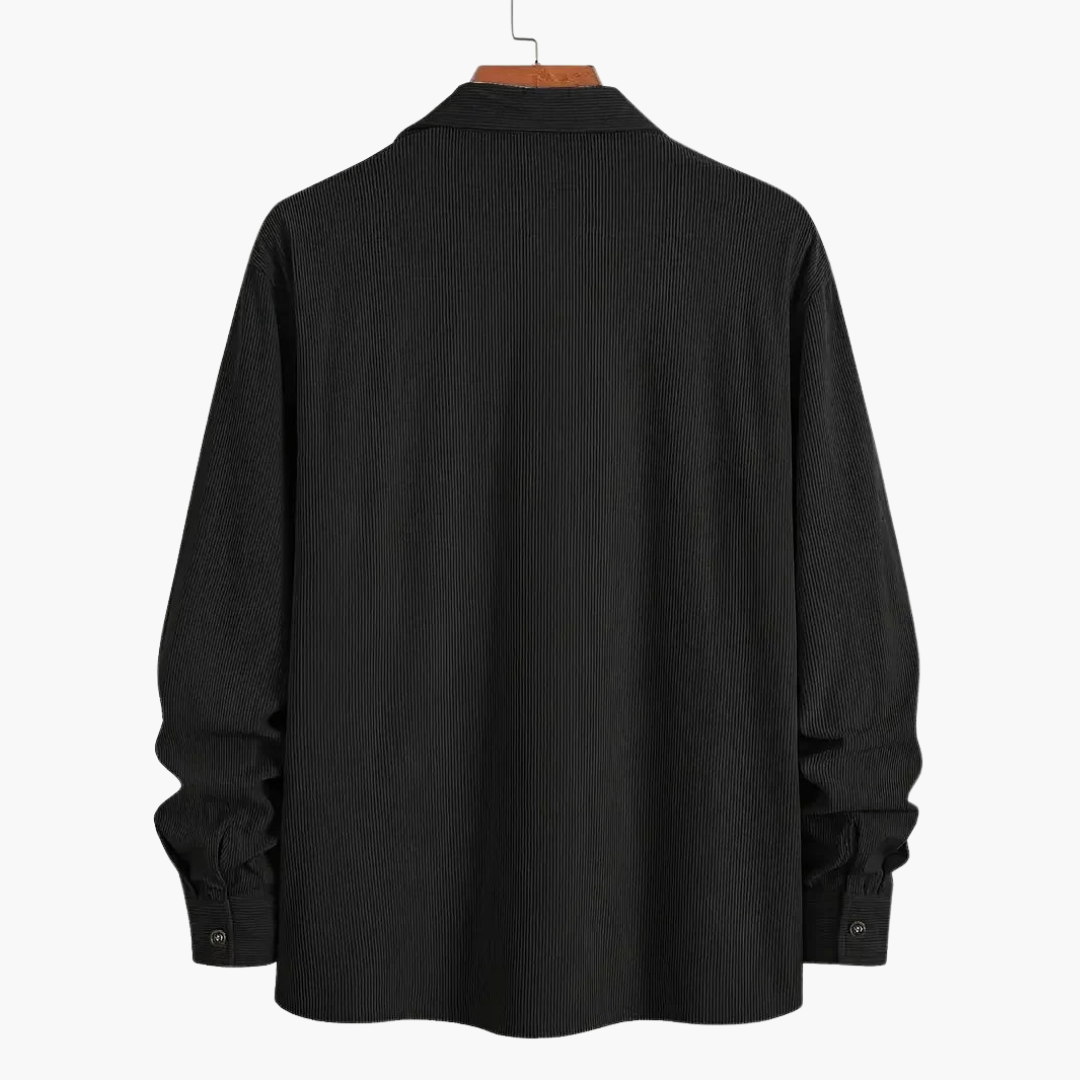Men's Cord Jacket with Button Closure