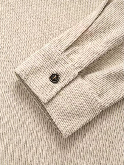 Men's Cord Jacket with Button Closure