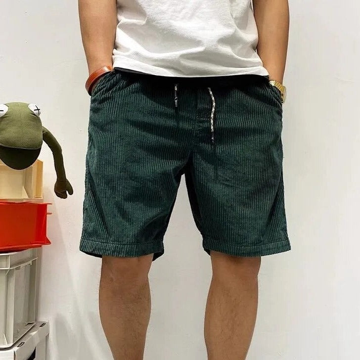 Men's Corduroy Blend Shorts with Pockets