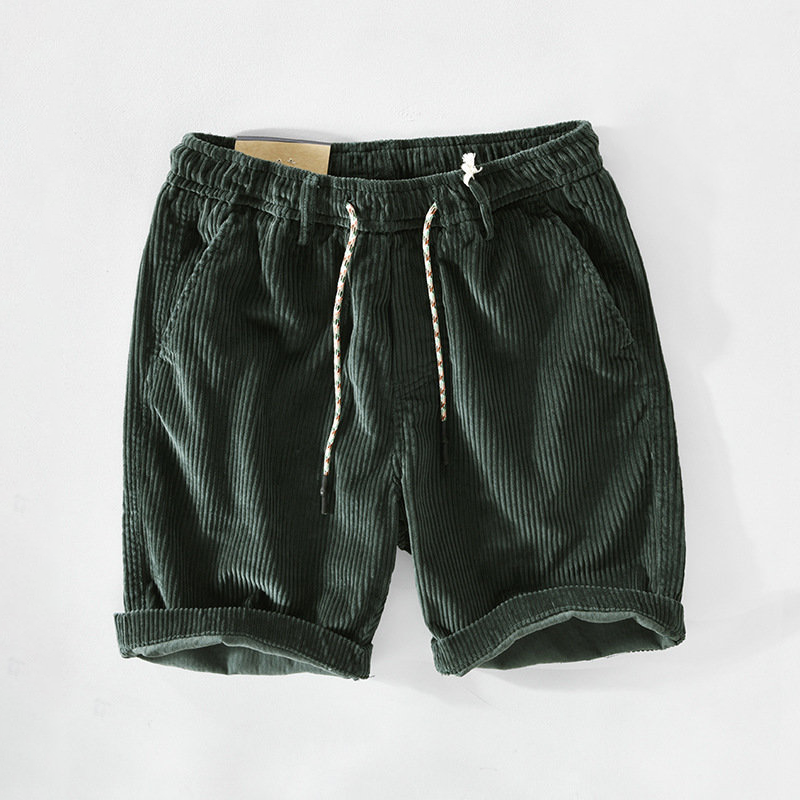 Men's Corduroy Blend Shorts with Pockets
