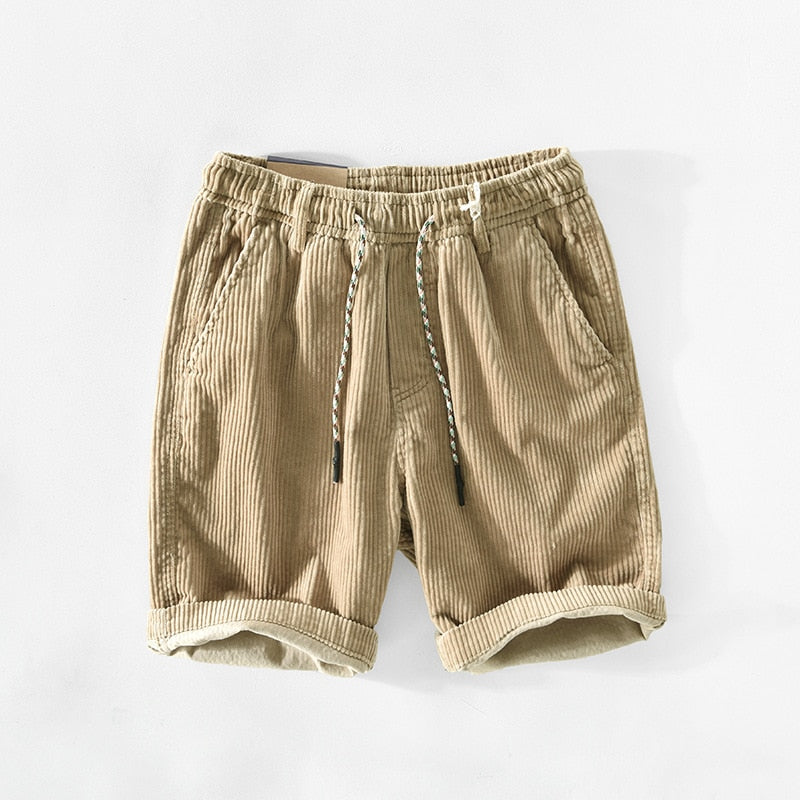 Men's Corduroy Blend Shorts with Pockets