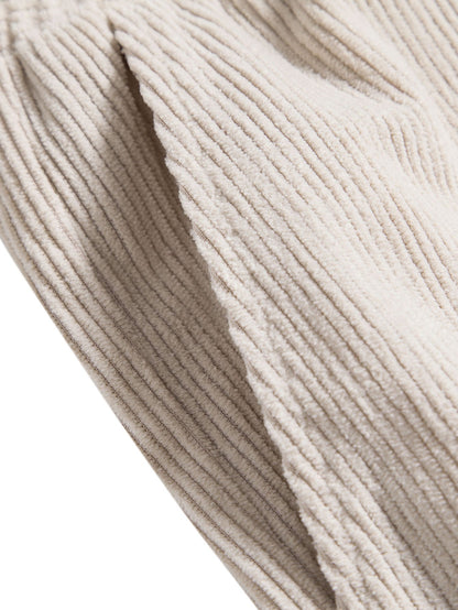 Men's Corduroy Drawstring Shorts for Casual Wear