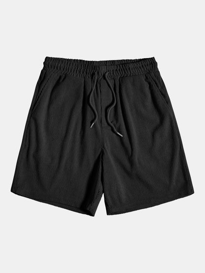 Men's Corduroy Drawstring Shorts for Casual Wear