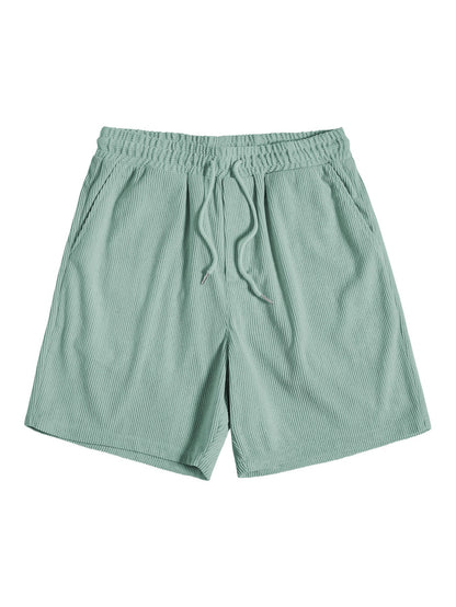 Men's Corduroy Drawstring Shorts for Casual Wear