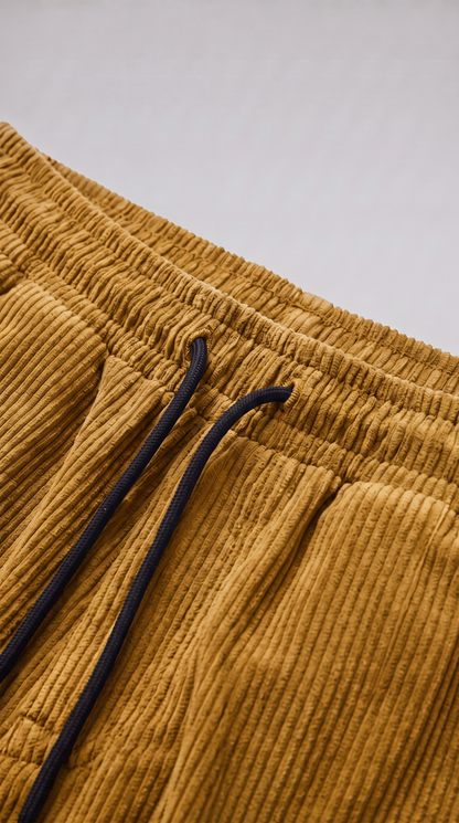 Men's Corduroy Short Set for Summer Casual Wear