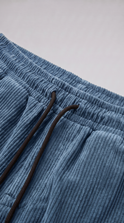 Men's Corduroy Short Set for Summer Casual Wear