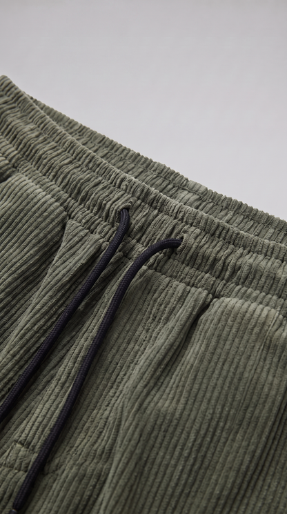 Men's Corduroy Short Set for Summer Casual Wear