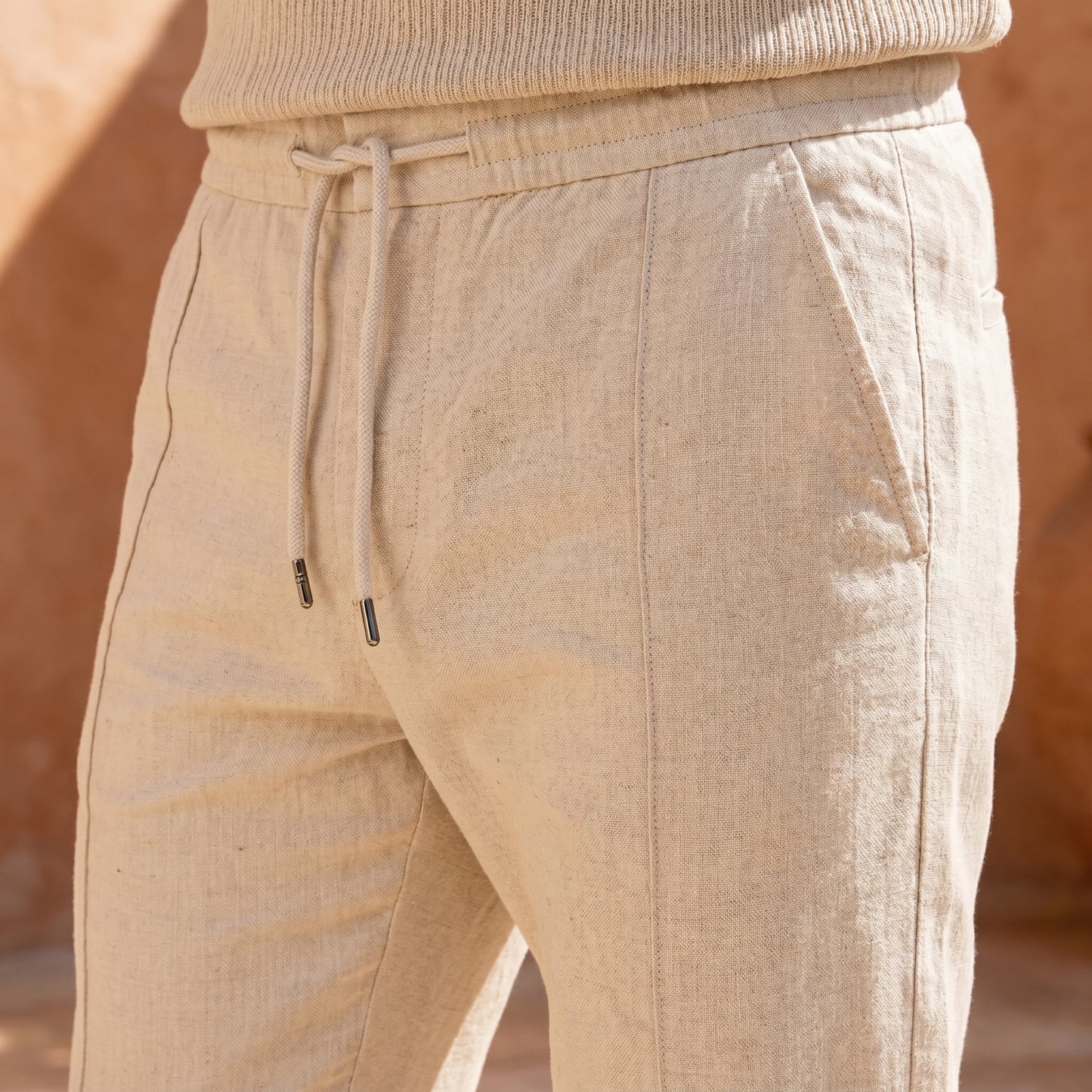 Men's Cotton Blend Polo & Trouser Set