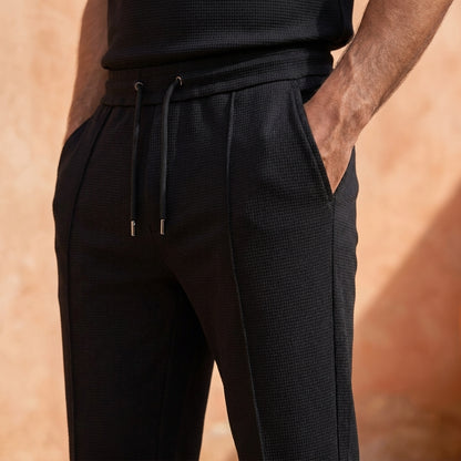 Men's Cotton Blend Polo & Trouser Set
