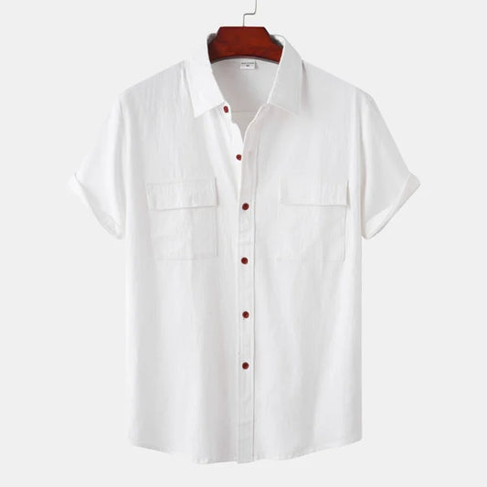 Men's Cotton Linen Blend Summer Shirt