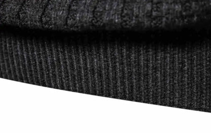 Men's Crewneck Sweater with Waffle Stitch Texture
