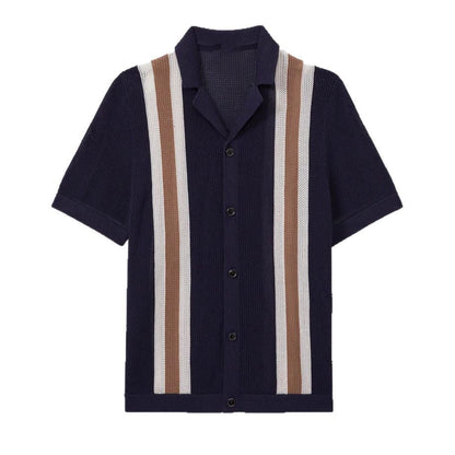 Men's Crochet Knit Summer Shirt