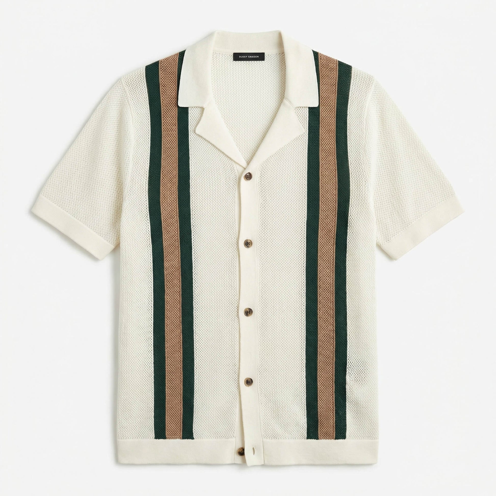 Men's Crochet Knit Summer Shirt