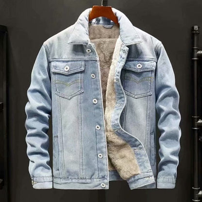 Men's Denim Jacket with Unique Modern Design